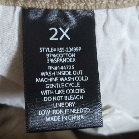 5/$55 American Bazi high rise color shorts - khaki - cotton blend - NWT - 2X - Picture 9 of 10